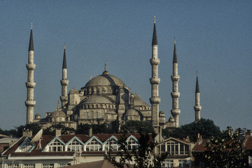 Fototapeta na wymiar wiew of blue mosque Istanbul
