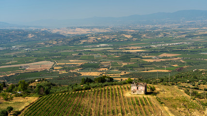 Summer landscape in Calabria, Italy, near Castrovillari