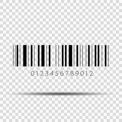 Realistic barcode icon. 