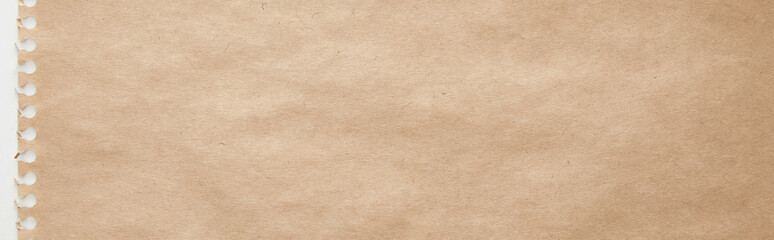 Obraz premium top view of empty craft paper texture, panoramic shot