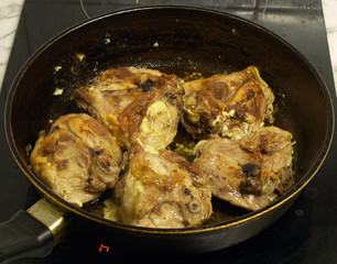 fried chicken in a pan
