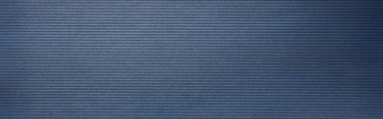 top view of striped empty blue paper texture, panoramic shot
