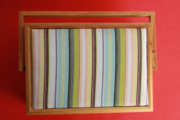 sewing box on colorful background