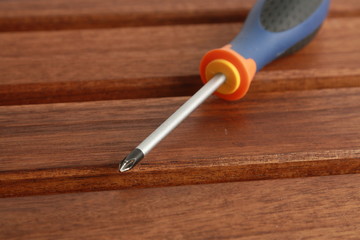 screwdriver tipped star, orange blue and black