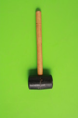 rubber hammer in color background