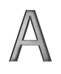  wooden letter with metal outer frame letter A