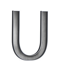  wooden letter with metal outer frame letter U