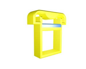 3d illustration of Ukrainian soccer T-shirt