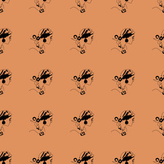 woman fashion seamless pattern web site template background