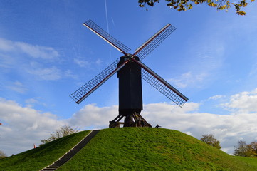 Fototapeta na wymiar Windmill on a hill