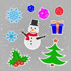 Christmas stickers set