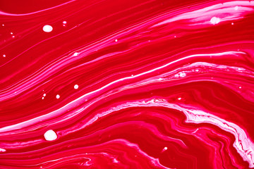 Bright magenta pink and white marbling raster background. Colorful liquid stripy minimalistic trendy paint texture. Rose red abstract fluid art. Acrylic and oil flow modern creative backdrop.