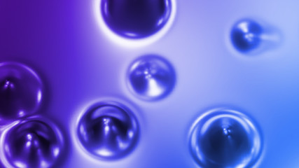 blue liquid abstract background convex bubble