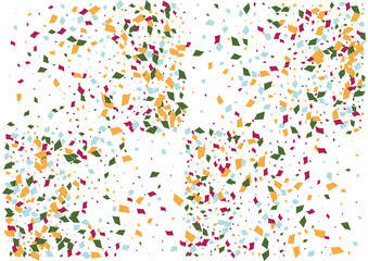 Festive color rectangle confetti background. Abstract frame confetti texture for holiday, postcard, poster, website, carnivals, birthday and children's parties. Cover confetti mock-up. Wedding card