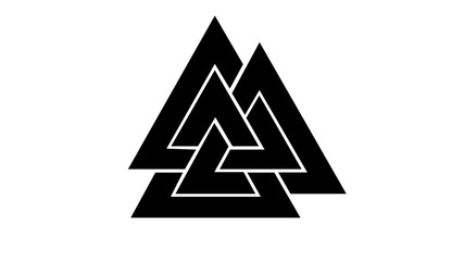  Valknut is a symbol of the world's end of the tree Yggdrasil
