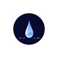 water drop gradient color logo design sign illustration symbol vector badge icons graphic modern simple minimalist business company branding identity concept product content asset element 