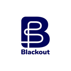 letter B modern logo design sign illustration symbol vector icons badge graphic blackout company business product branding simple minimalist monogram flat color young clean market 