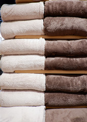 Stack of clean soft towels 