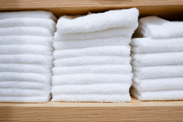 Stack of clean soft towels 