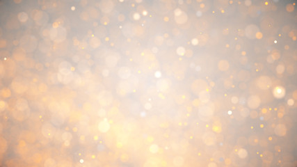 golden dust, light golden holiday background with glowing particles