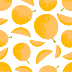 Vector seamless pattern with melon. For design packaging, textile, background, design postcards and posters.