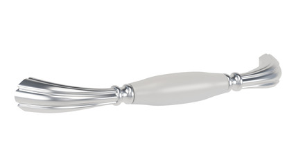Obraz premium Furniture handle isolated on white background. 3D rendering.