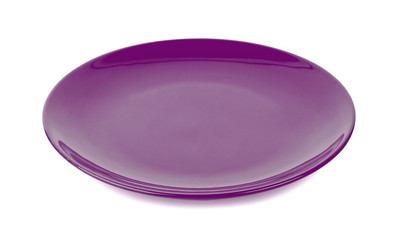 empty plate on white background