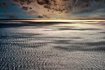 Fototapeta premium EVENING IN THE MEDITERRANEAN SEA VIEW FROM THE LIGHTHOUSE OF SANTA POLA SPAIN
