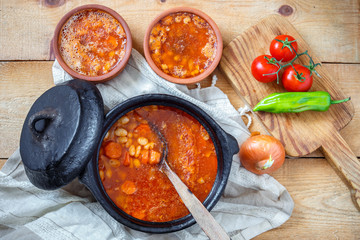 Traditional Turkish style haricot bean
