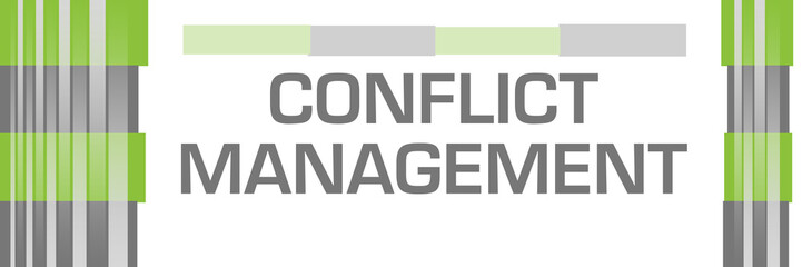 Conflict Management Green Grey Bars Both Sides 