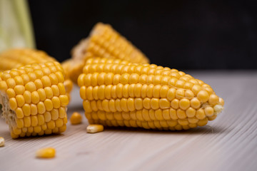 yellow corn healthy food. Macro