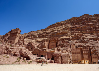 Street of facades at the Petra Archaeological Park, Jordan