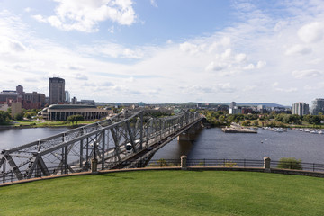 Alexandra bridge over Ottawa river in Ottawa. Ontario. Canada