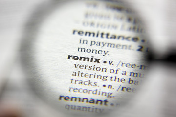 The word or phrase Remix in a dictionary.