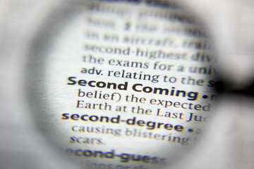 The word or phrase Second Coming in a dictionary.
