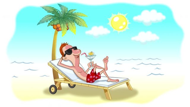 Relax on the beach animation