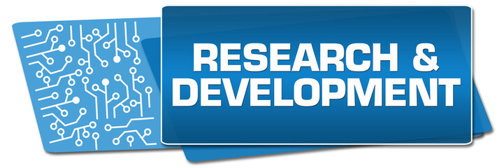 Research And Development Blue Circuit Side Rounded Squares 