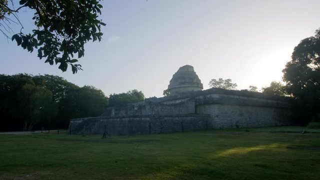 Chichen Itza ruins in Mexico, Observatory, ball court and pyramid