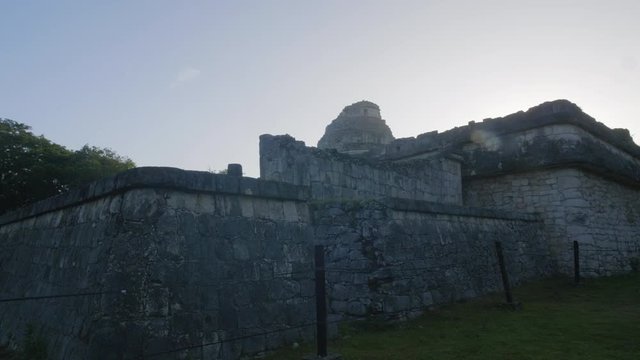 Chichen Itza ruins in Mexico, Observatory, ball court and pyramid