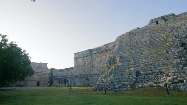 Chichen Itza ruins in Mexico, Observatory, ball court and pyramid