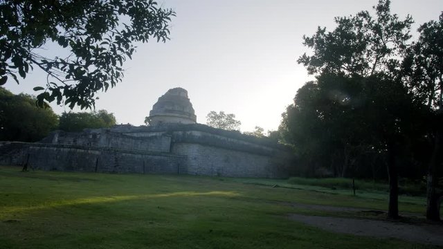 Chichen Itza ruins in Mexico, Observatory, ball court and pyramid