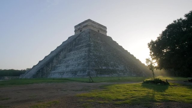 Chichen Itza ruins in Mexico, Observatory, ball court and pyramid
