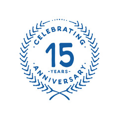 15 years design template. 15th logo. Vector and illustration.
