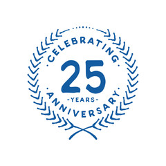25 years design template. 25th logo. Vector and illustration.
