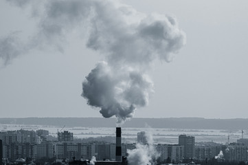 Panorama of an industrial city. Russia