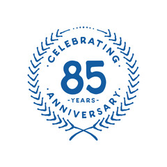 85 years design template. 85th logo. Vector and illustration.