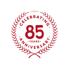 85 years design template. 85th logo. Vector and illustration.