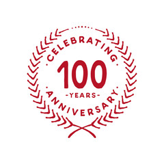 100 years design template. 100th logo. Vector and illustration.