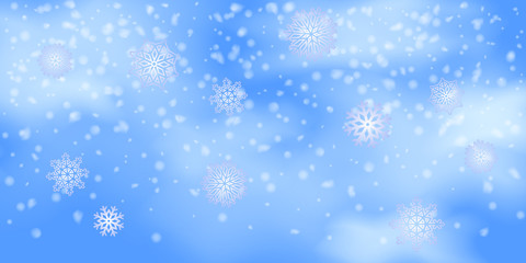 Snowflakes, snowfall.