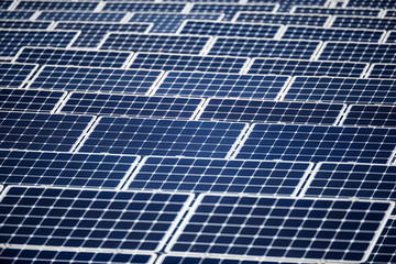 Blue solar photovoltaic panel detail